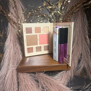 Laura Geller Makeup Set Palette + Lip Gloss Amethyst Glaze NEW
